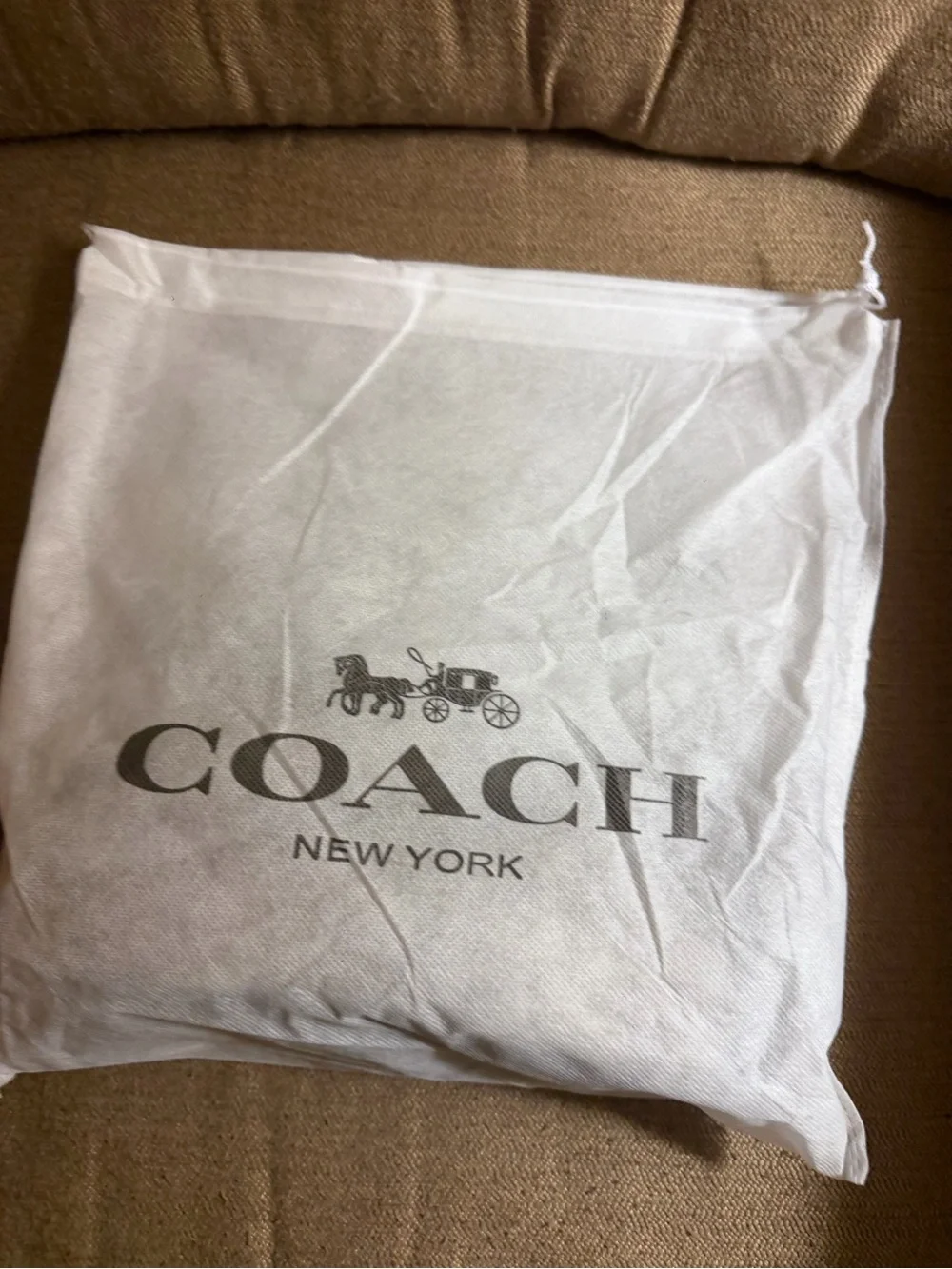 Coach Khaki and Chalk Signature Canvas Shoulder Bag